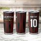 Custom Afro-Trinbago Cricket Knight Riders Tumbler Cup Palm Leaves Stripes Style - African Pride
