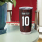 Custom Afro-Trinbago Cricket Knight Riders Tumbler Cup Palm Leaves Stripes Style - African Pride