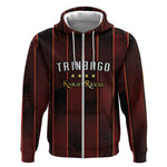 Custom Afro-Trinbago Cricket Knight Riders Zip Hoodie Palm Leaves Stripes Style - African Pride