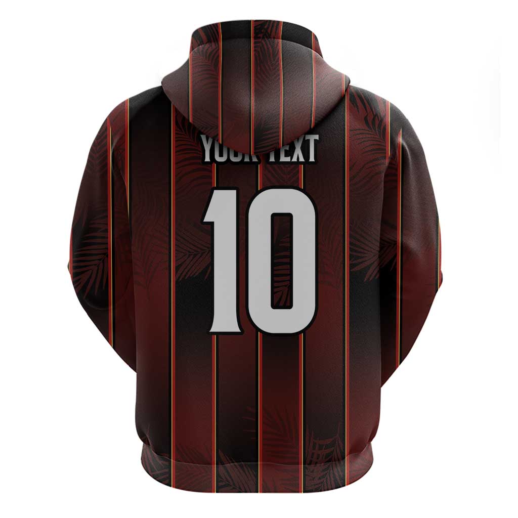 Custom Afro-Trinbago Cricket Knight Riders Zip Hoodie Palm Leaves Stripes Style - African Pride