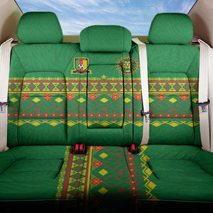 Cameroon Football Back Car Seat Cover Tribal Motifs Green Color - African Pride