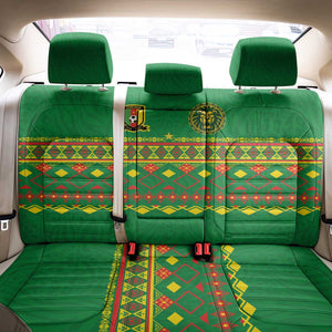 Cameroon Football Back Car Seat Cover Tribal Motifs Green Color - African Pride