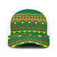 Cameroon Football Baseball Net Cap Tribal Motifs Green Color - African Pride
