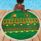Cameroon Football Beach Blanket Tribal Motifs Green Color - African Pride