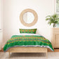 Cameroon Football Bedding Set Tribal Motifs Green Color - African Pride