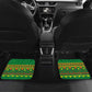 Custom Cameroon Football Car Mats Tribal Motifs Green Color - African Pride