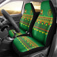 Cameroon Football Car Seat Cover Tribal Motifs Green Color - African Pride