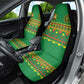 Cameroon Football Car Seat Cover Tribal Motifs Green Color - African Pride