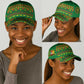 Cameroon Football Classic Cap Tribal Motifs Green Color - African Pride