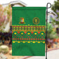 Cameroon Football Garden Flag Tribal Motifs Green Color - African Pride