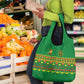 Cameroon Football Grocery Bag Tribal Motifs Green Color - African Pride