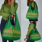 Cameroon Football Grocery Bag Tribal Motifs Green Color - African Pride