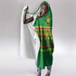 Cameroon Football Hooded Blanket Tribal Motifs Green Color - African Pride