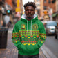 Custom Cameroon Football Hoodie Tribal Motifs Green Color - African Pride