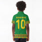 Custom Cameroon Football Kid Polo Shirt Tribal Motifs Green Color - African Pride