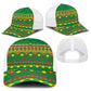 Cameroon Football Mesh Trucker Cap Tribal Motifs Green Color - African Pride