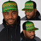 Cameroon Football Mesh Trucker Cap Tribal Motifs Green Color - African Pride