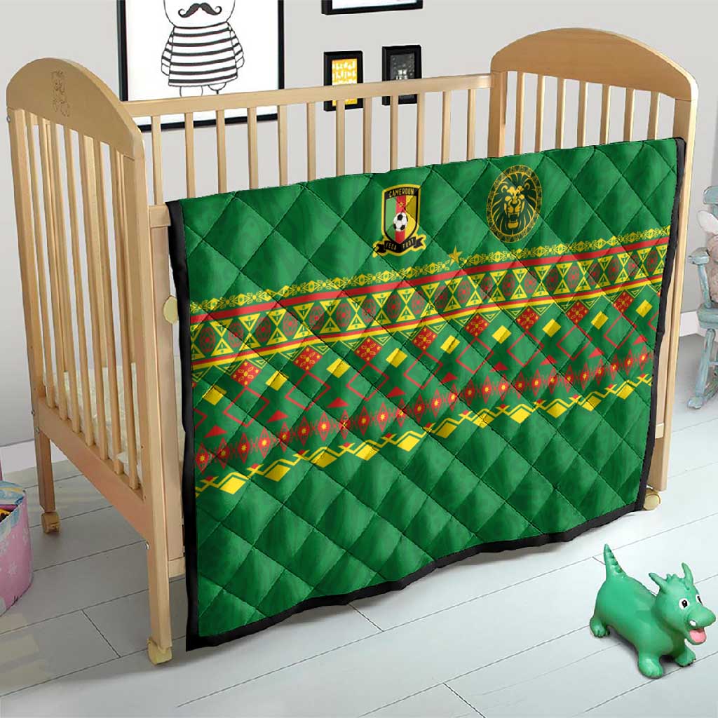 Cameroon Football Quilt Tribal Motifs Green Color - African Pride