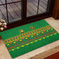 Cameroon Football Rubber Doormat Tribal Motifs Green Color - African Pride
