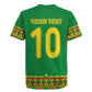 Custom Cameroon Football Rugby Jersey Tribal Motifs Green Color - African Pride