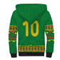 Custom Cameroon Football Sherpa Hoodie Tribal Motifs Green Color - African Pride