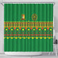 Cameroon Football Shower Curtain Tribal Motifs Green Color - African Pride