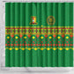Cameroon Football Shower Curtain Tribal Motifs Green Color - African Pride