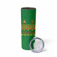 Custom Cameroon Football Skinny Tumbler Tribal Motifs Green Color - African Pride