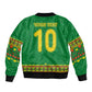 Custom Cameroon Football Sleeve Zip Bomber Jacket Tribal Motifs Green Color - African Pride