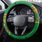 Cameroon Football Steering Wheel Cover Tribal Motifs Green Color - African Pride