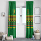 Cameroon Football Window Curtain Tribal Motifs Green Color - African Pride