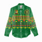 Custom Cameroon Football Women Casual Shirt Tribal Motifs Green Color - African Pride