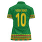 Custom Cameroon Football Women Polo Shirt Tribal Motifs Green Color - African Pride