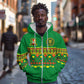 Custom Cameroon Football Zip Hoodie Tribal Motifs Green Color - African Pride