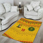 Custom Cameroon Football Area Rug Tribal Motifs Yellow Color - African Pride