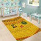 Custom Cameroon Football Area Rug Tribal Motifs Yellow Color - African Pride