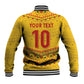 Custom Cameroon Football Baseball Jacket Tribal Motifs Yellow Color - African Pride