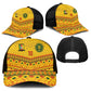 Custom Cameroon Football Baseball Net Cap Tribal Motifs Yellow Color - African Pride