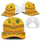 Custom Cameroon Football Baseball Net Cap Tribal Motifs Yellow Color - African Pride