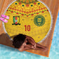 Custom Cameroon Football Beach Blanket Tribal Motifs Yellow Color - African Pride
