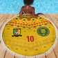 Custom Cameroon Football Beach Blanket Tribal Motifs Yellow Color - African Pride