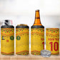 Custom Cameroon Football 4 in 1 Can Cooler Tumbler Tribal Motifs Yellow Color - African Pride