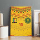 Custom Cameroon Football Canvas Wall Art Tribal Motifs Yellow Color - African Pride