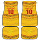 Custom Cameroon Football Car Mats Tribal Motifs Yellow Color - African Pride