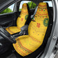 Custom Cameroon Football Car Seat Cover Tribal Motifs Yellow Color - African Pride