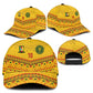 Custom Cameroon Football Classic Cap Tribal Motifs Yellow Color - African Pride