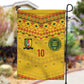 Custom Cameroon Football Garden Flag Tribal Motifs Yellow Color - African Pride
