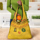 Custom Cameroon Football Grocery Bag Tribal Motifs Yellow Color - African Pride