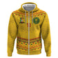 Custom Cameroon Football Hoodie Tribal Motifs Yellow Color - African Pride