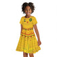 Custom Cameroon Football Kid Short Sleeve Dress Tribal Motifs Yellow Color - African Pride